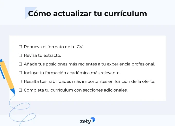 Tener una copia digital de tu currículum anterior en formato Word o PDF
